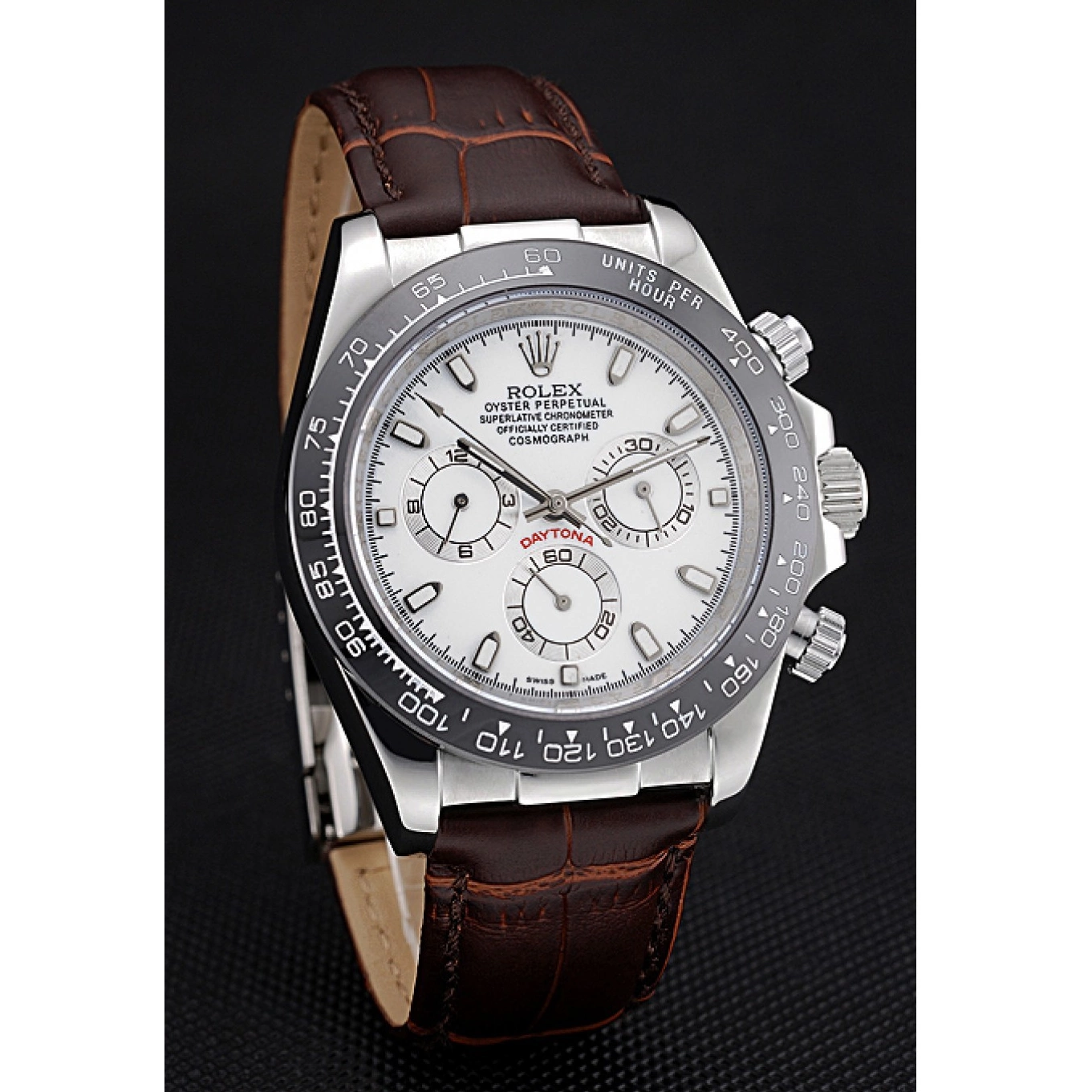 Best AAA Replica Sites Rolex White Dial 622631 Daytona Case Steel Bracelet Cosmograph Brown Stainless Leather 0602